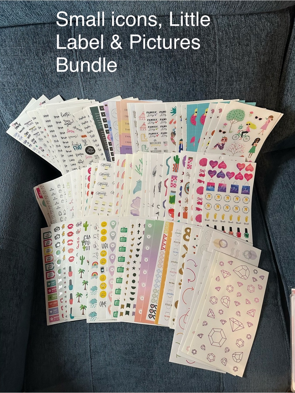 Happy Planner Small Icons, Pictures & Labels 111 Sheet sticker bundle.